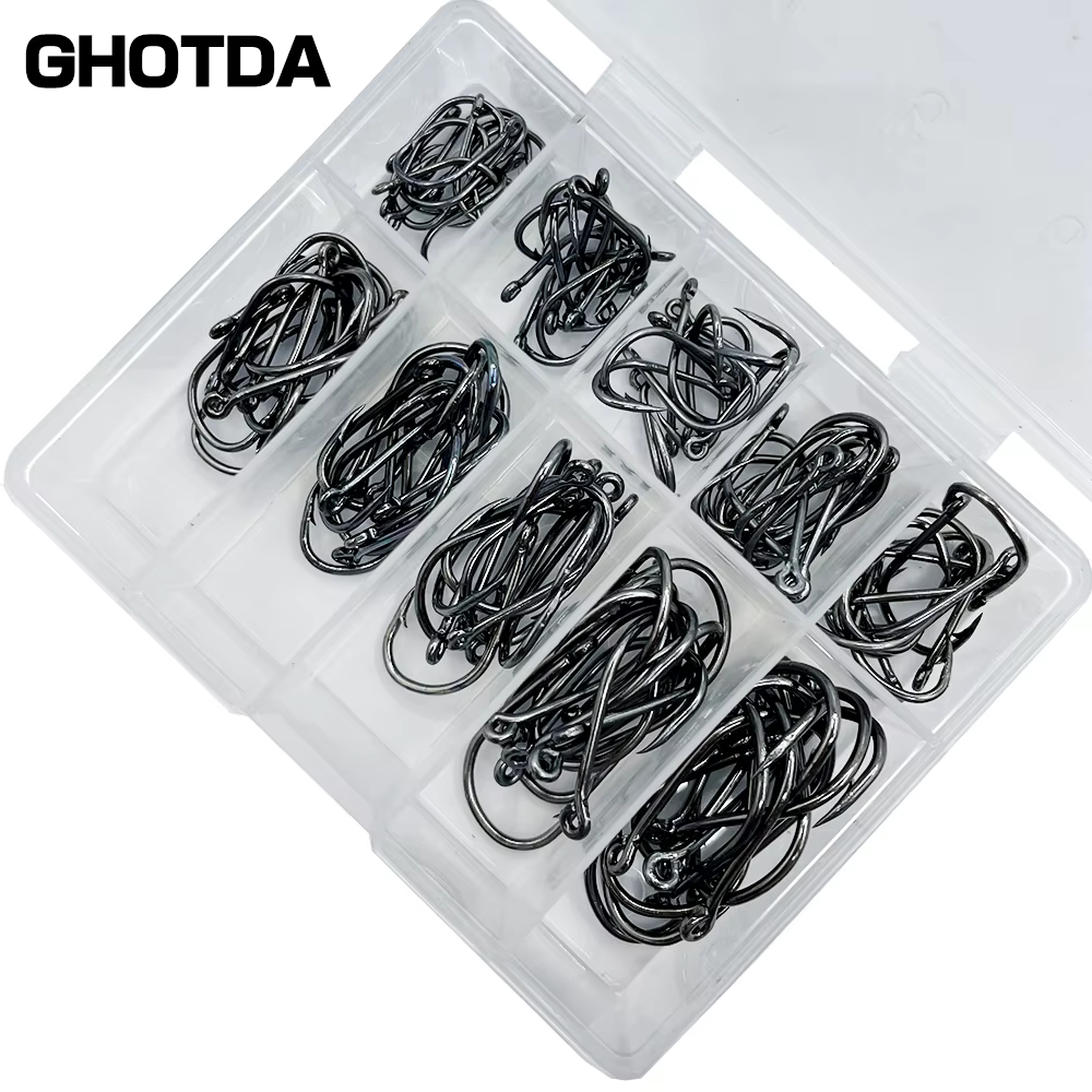 Ganchos Circle Hook Carpa – Acero carbono con púas - imagen 4
