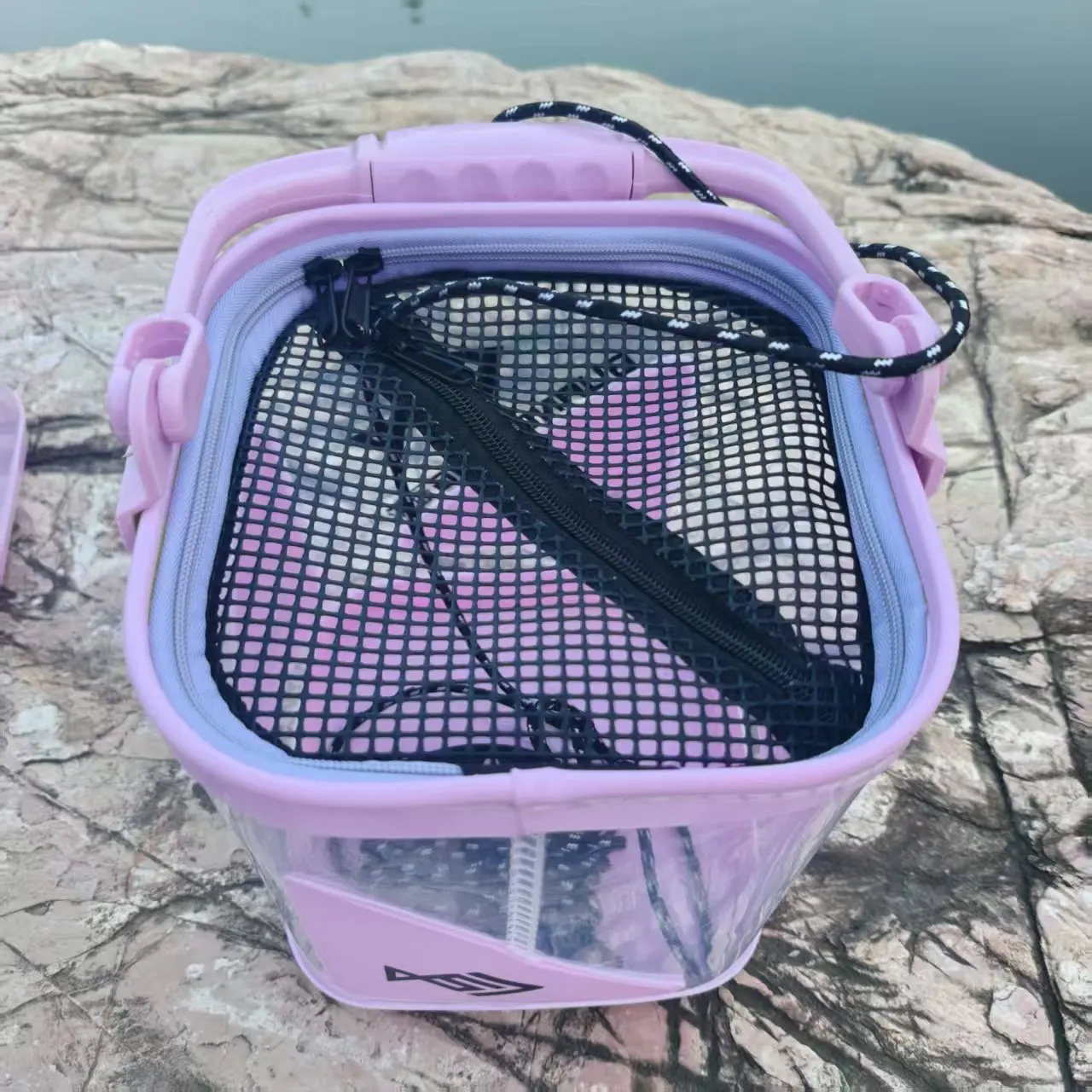 Cubo de almacenamiento plegable para pesca