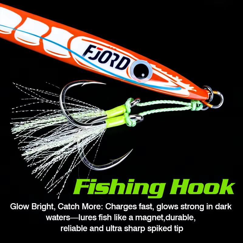 Señuelo metálico Fjord UV nocturno para pesca en el mar - imagen 3