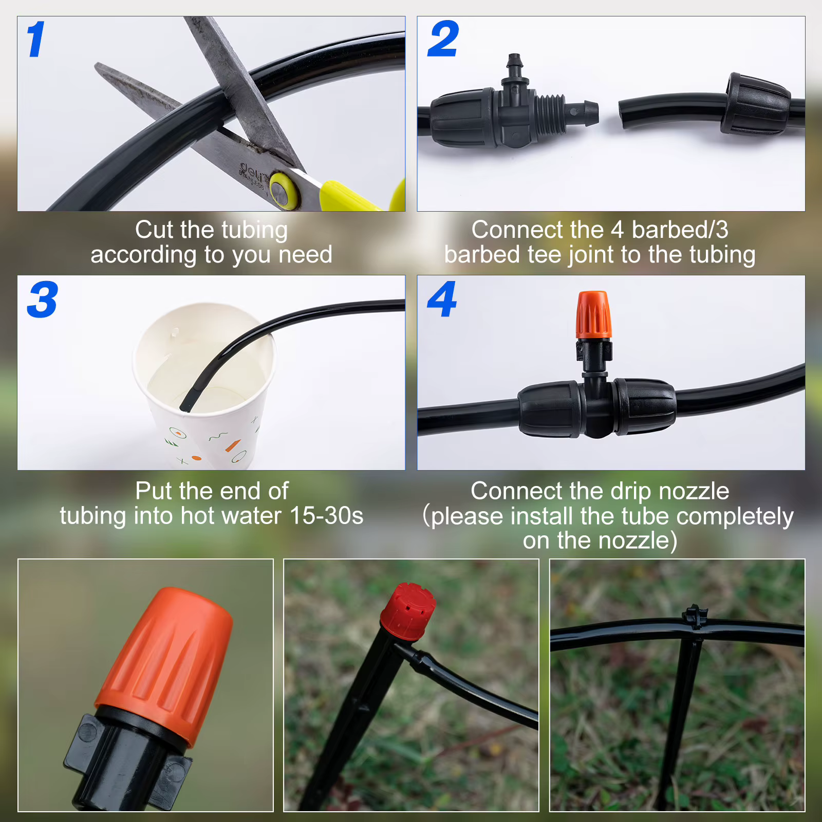Goture Kit de riego por goteo ajustable para jardín y plantas - imagen 3