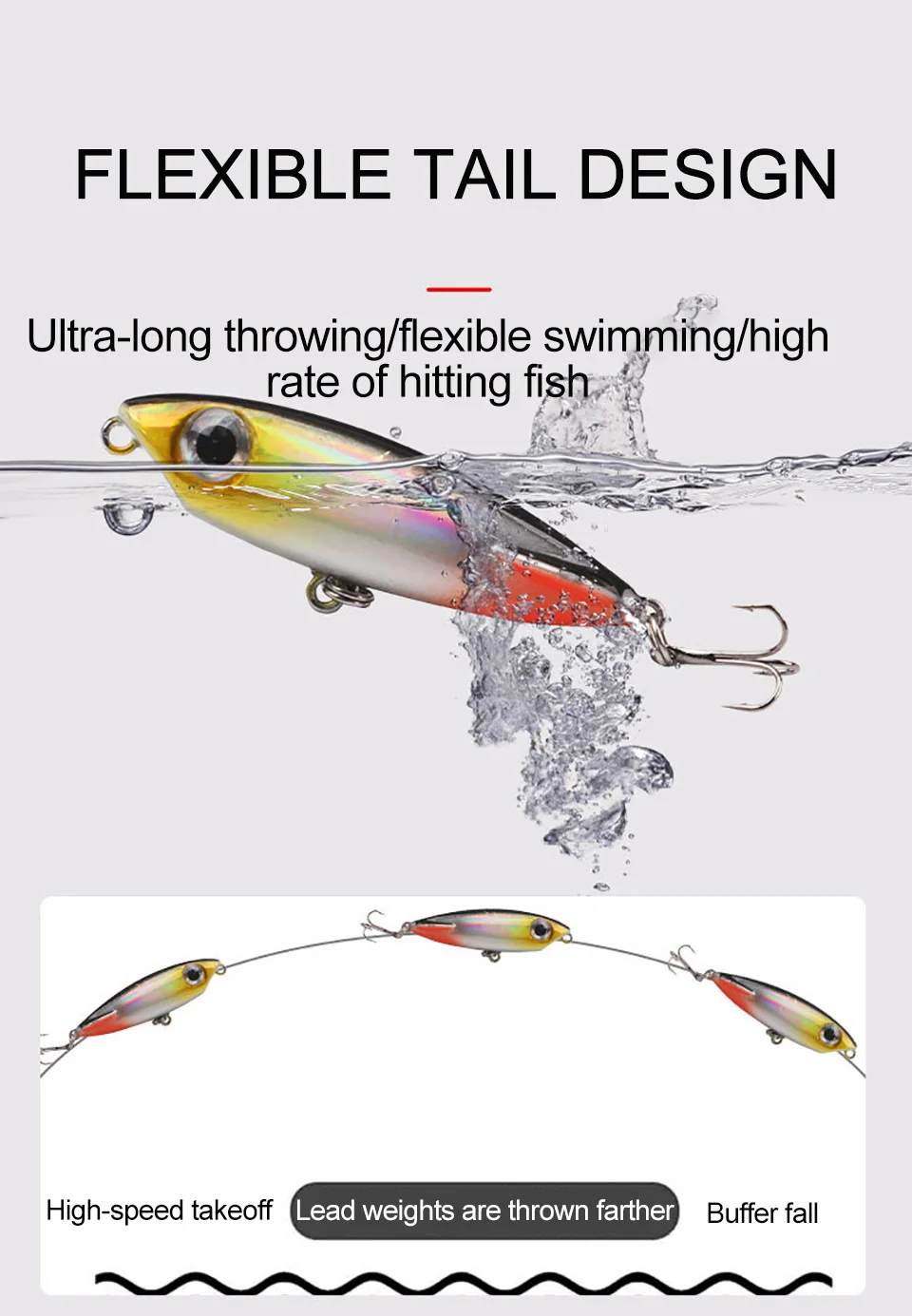 Colección de colores disponibles del señuelo WALK FISH 50mm