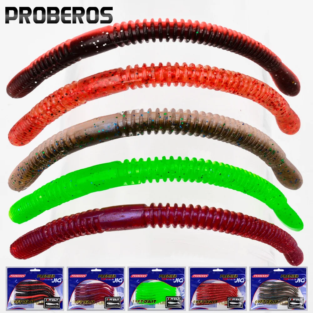 PROBEROS Señuelo vinilo lombriz aromatizado a sal elástico y duradero - imagen 5
