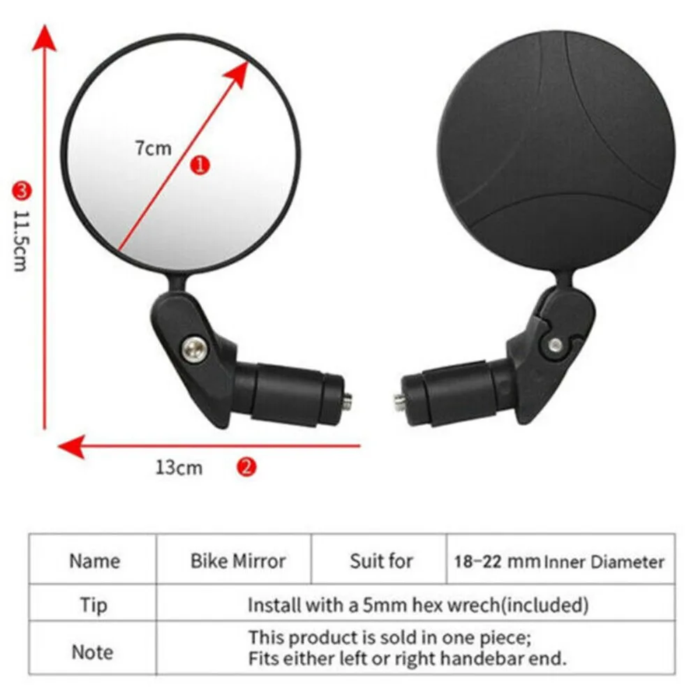 Espejo retrovisor convexo con ajuste giratorio