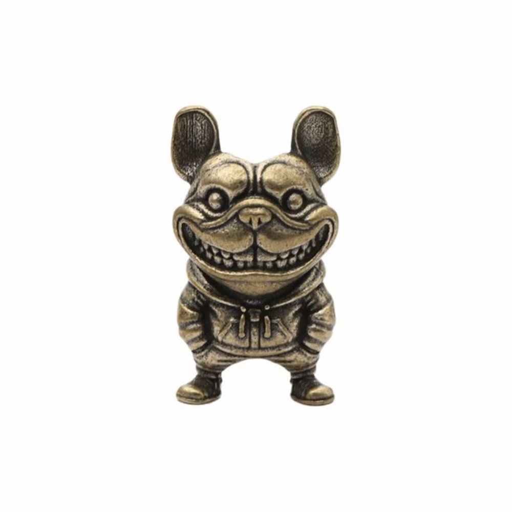 Lanyard Paracord Bulldog, trenzado a mano con remate de latón - imagen 5