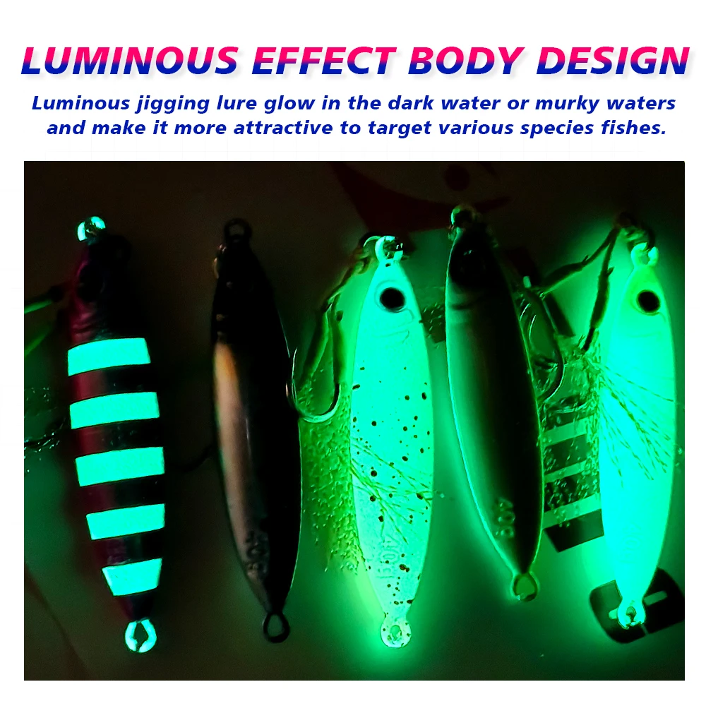 TOLU Jig Luminoso – Hundimiento Rápido para Pesca en Mar - imagen 2