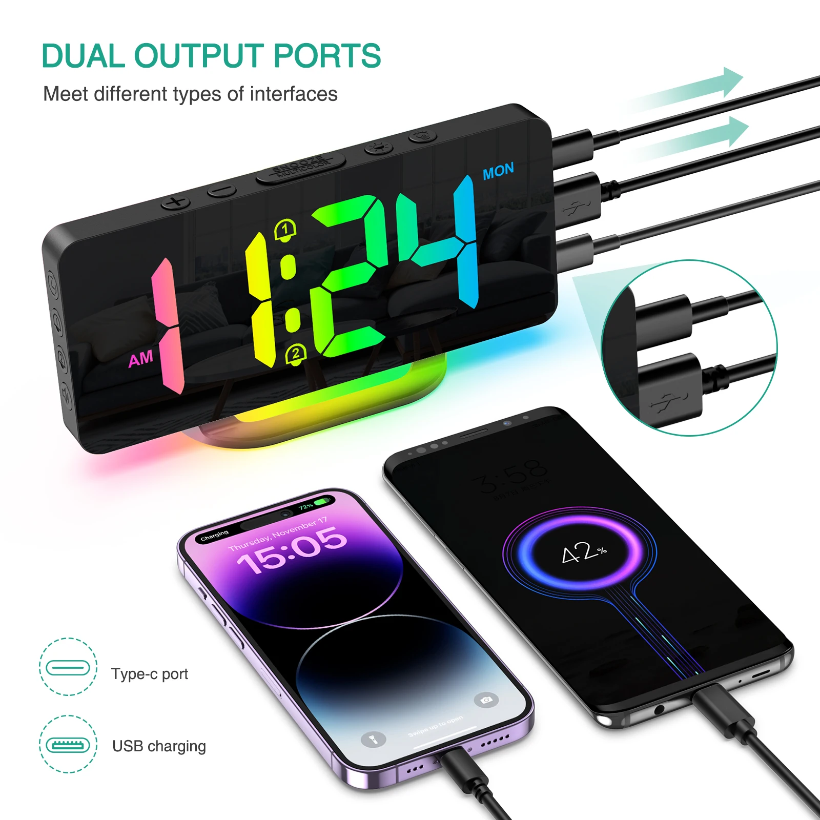 Pantalla multifunción con alarma