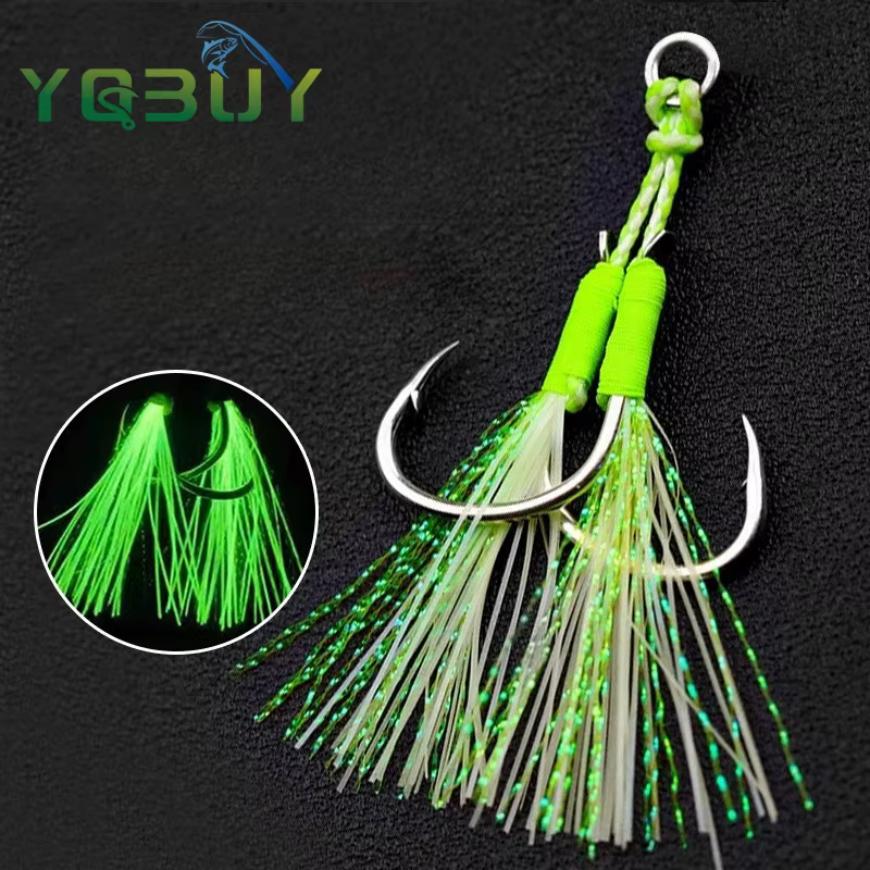 Anzuelo Assist Jigging Fish UV 1/0-4/0 – Doble gancho luminoso - imagen 4