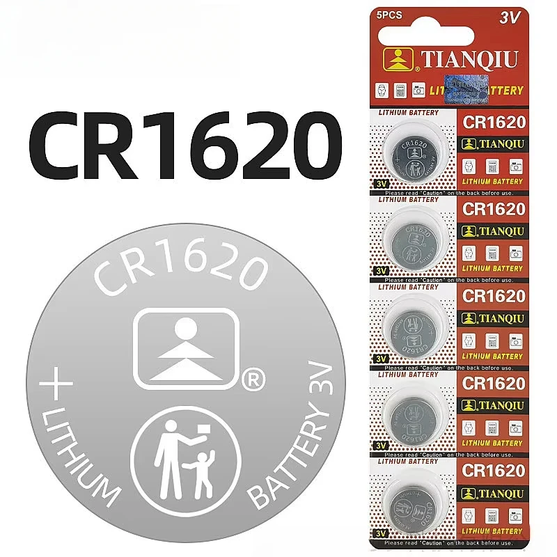 Pila de botón CR1620 para reloj y calculadora