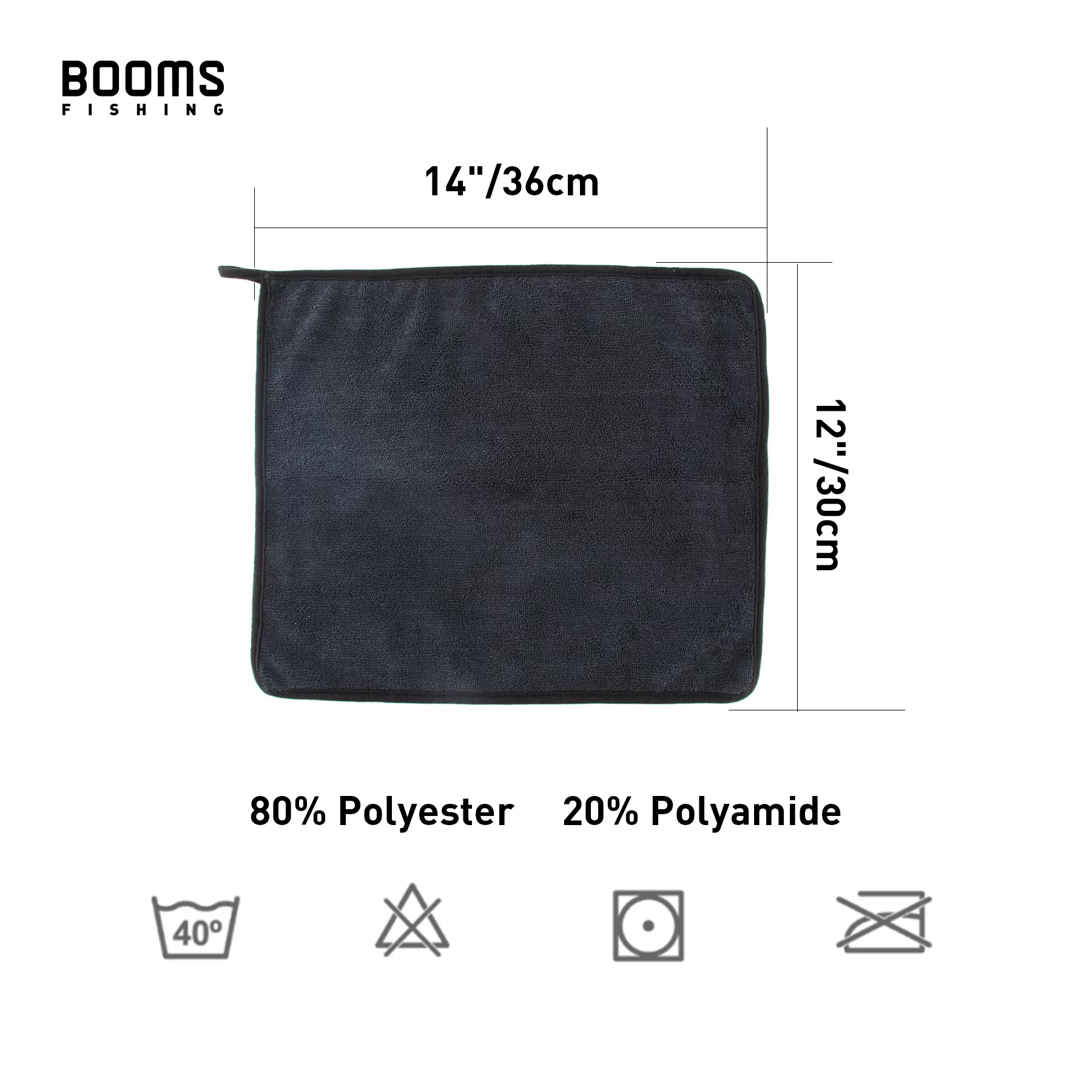 Booms Fishing Toalla de pesca suave absorbente antiadherente para mano - imagen 2