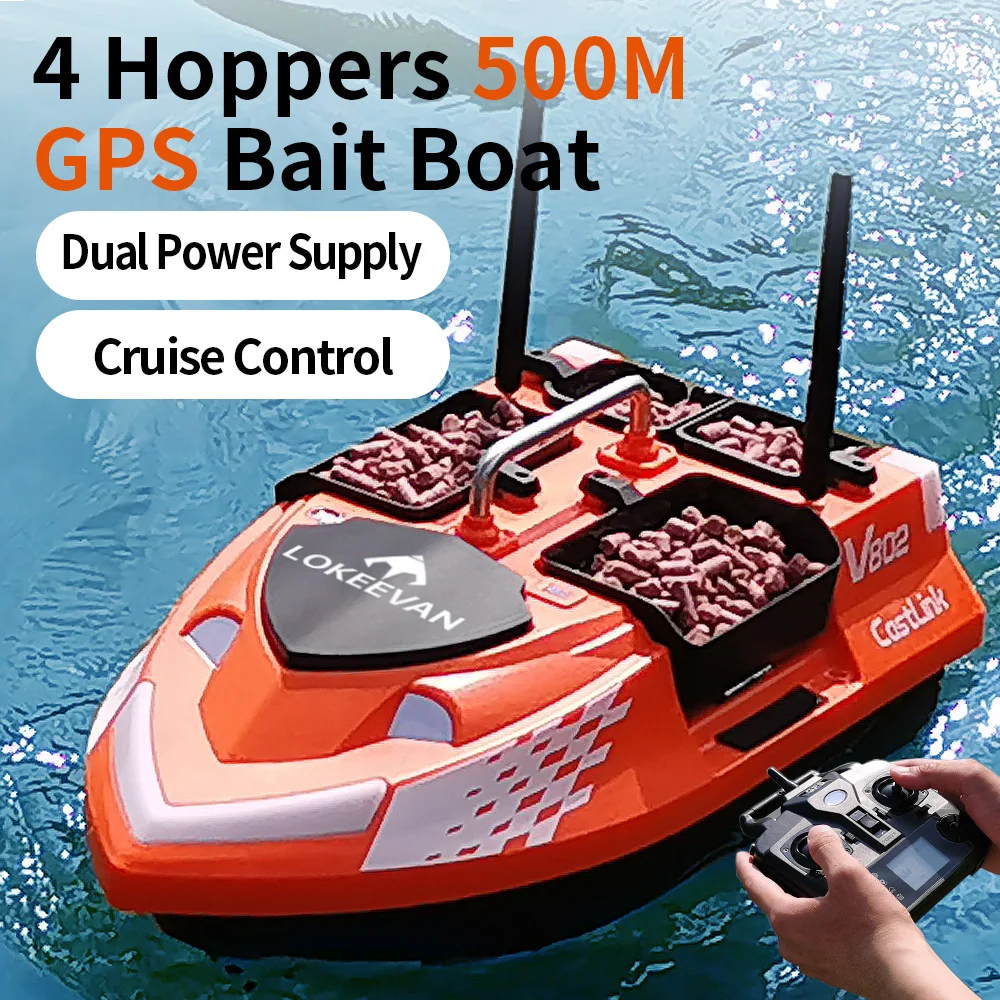 Barco cebador RC V802 Pro con retorno automático y GPS - imagen 3