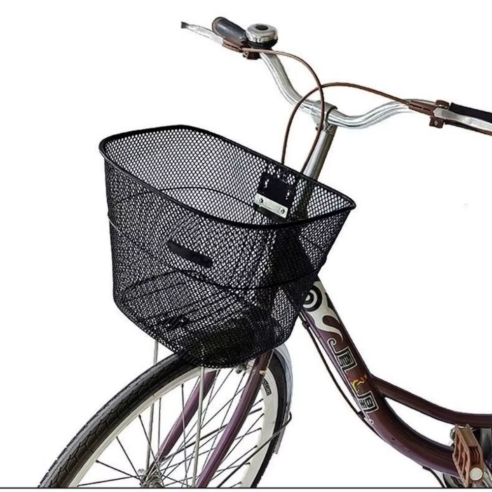 Cesta Delantera Bicicleta Grande Ajustable de Metal – Fija Tipo Mochila
