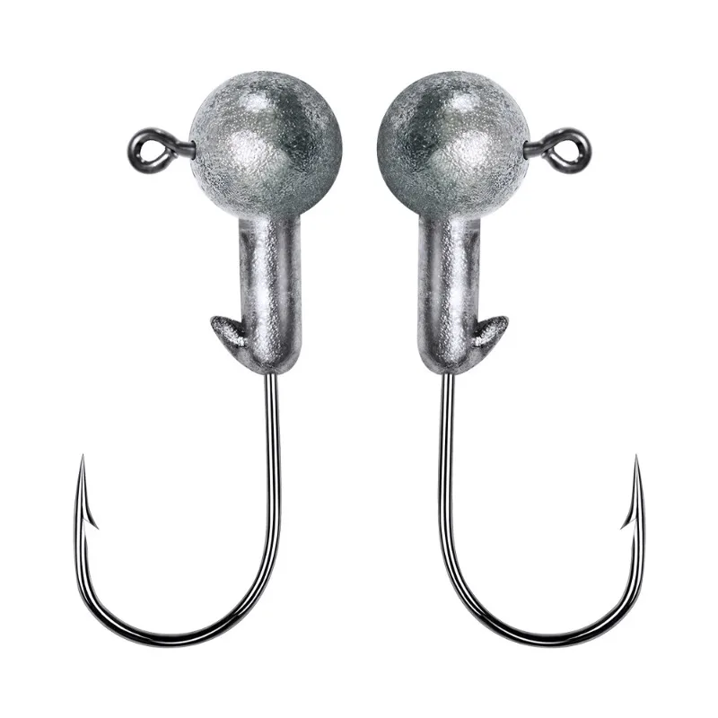 Anzuelos Jig Head de acero carbono con plomo redondo y púas - imagen 3