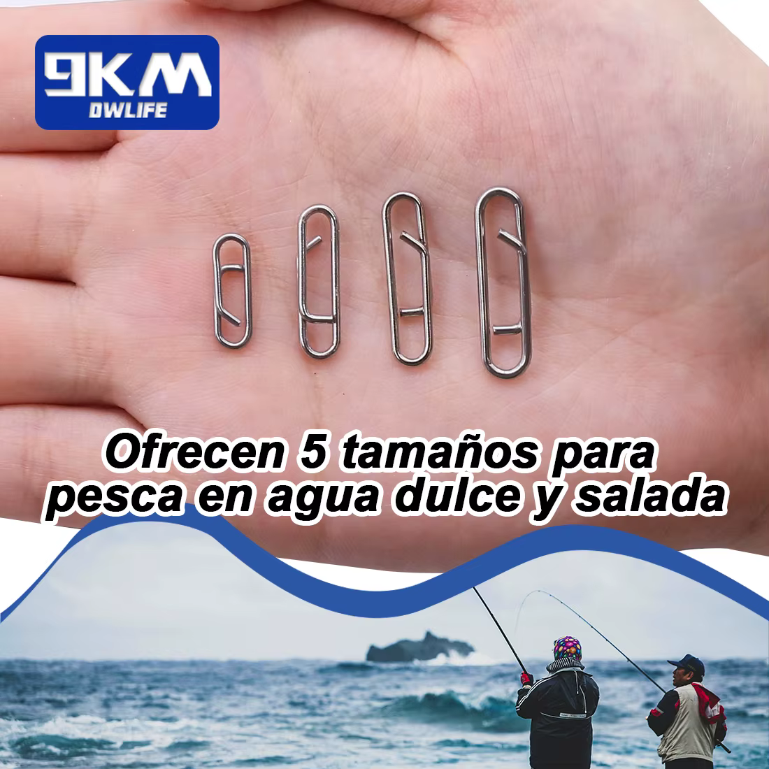Clips Giratorios Acero Inoxidable para Señuelos – Agua Salada - imagen 3