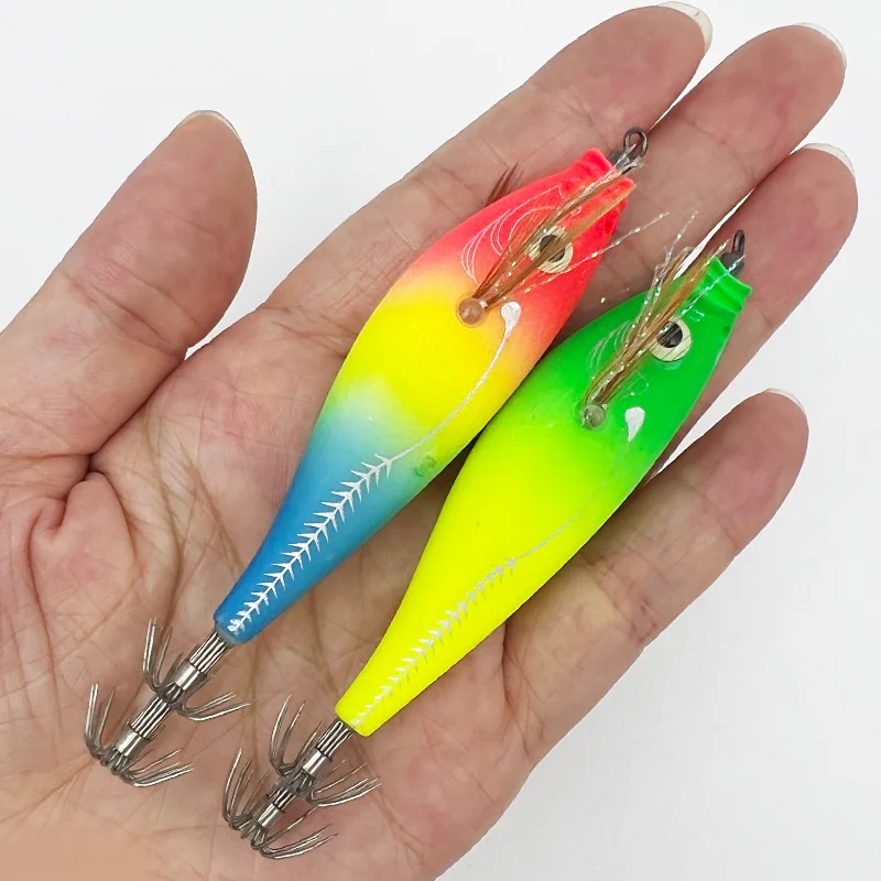 ShareShark Señuelo Jig madera luminoso horizontal para calamar y pulpo - imagen 5