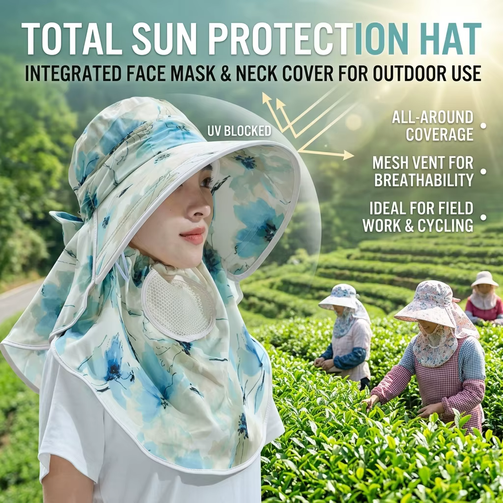 Sombrero de Pesca para Mujer con Ala Ancha y Protección UV