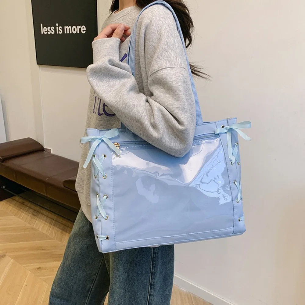 Bolso tote con cordón estilo ballet Y2K – gran capacidad - imagen 3