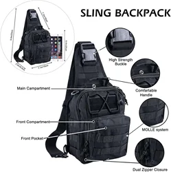Mochila Táctica Impermeable con Sistema Molle para Caza y Pesca