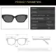 Gafas de sol ojo de gato marco pequeño negras con UV y cadena - imagen 5