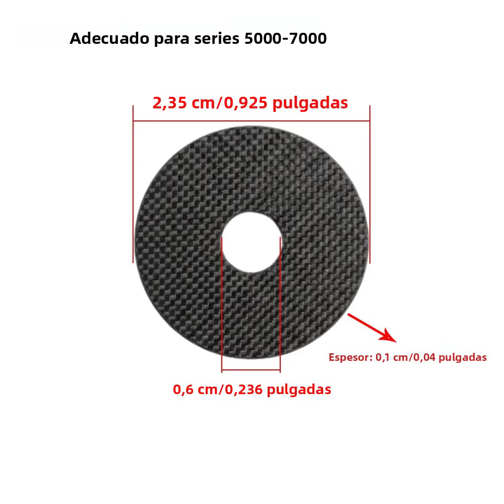 Anillos Freno Fibra de Carbono Huidiao para Carretes - imagen 3