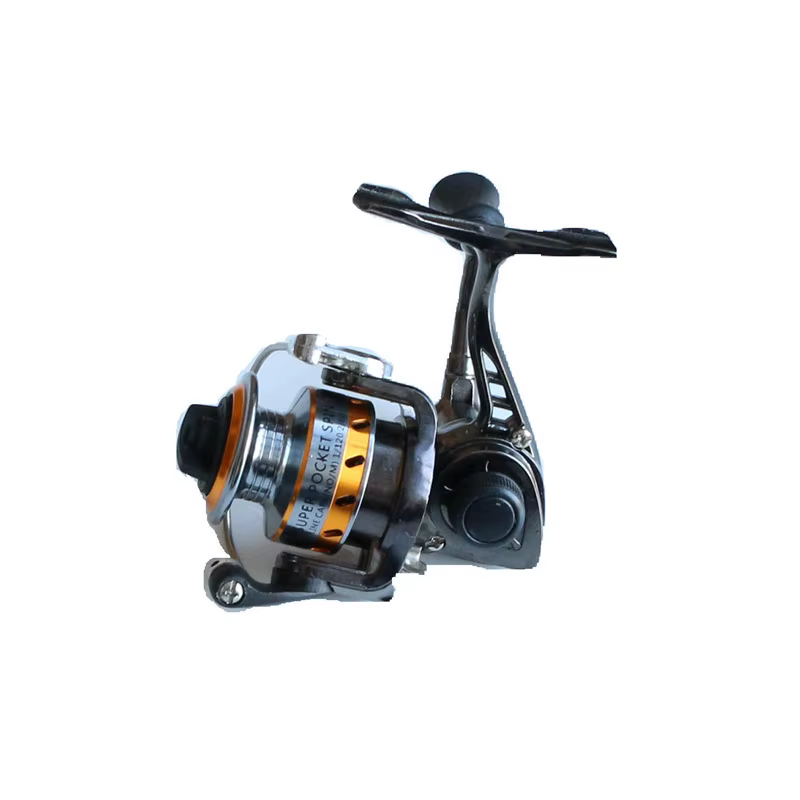 Carrete Giratorio Mini Metal – Para pesca en orilla e invierno - imagen 3