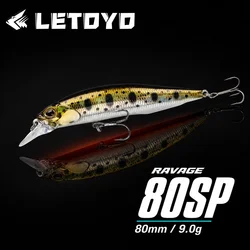 LETOYO Suspending Minnow para lucio, trucha y lubina