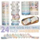 Cinta washi dorada con estampado de gatos – para scrapbooking - imagen 2