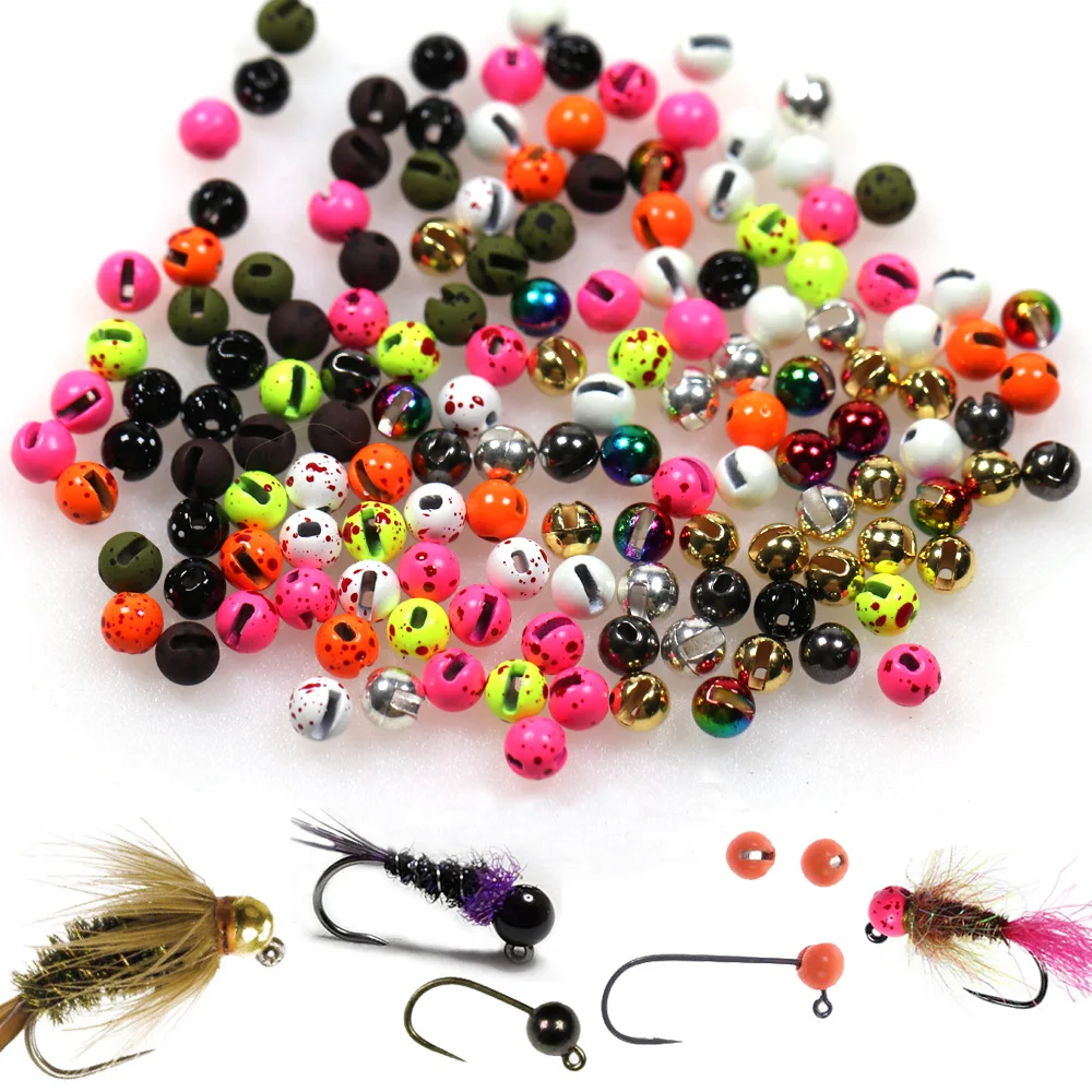 Cuentas hundimiento rápido ranuradas multicolor Vtwins para moscas - imagen 5