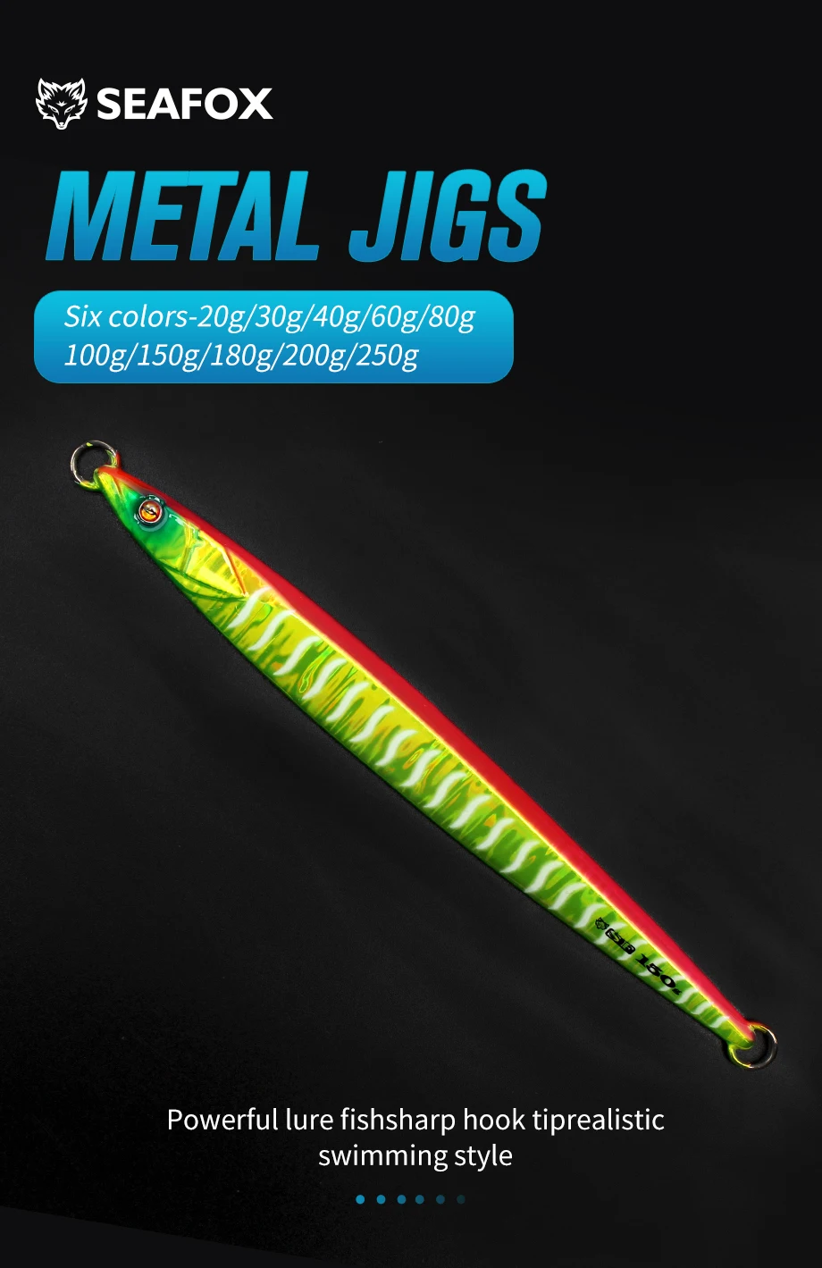Variedad de pesos del señuelo SF22 SEAFOX