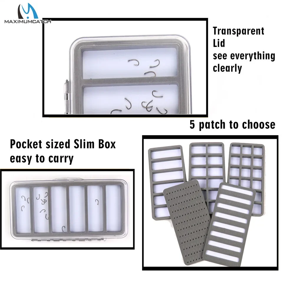 Maximumcatch caja para moscas impermeable delgada transparente - imagen 4