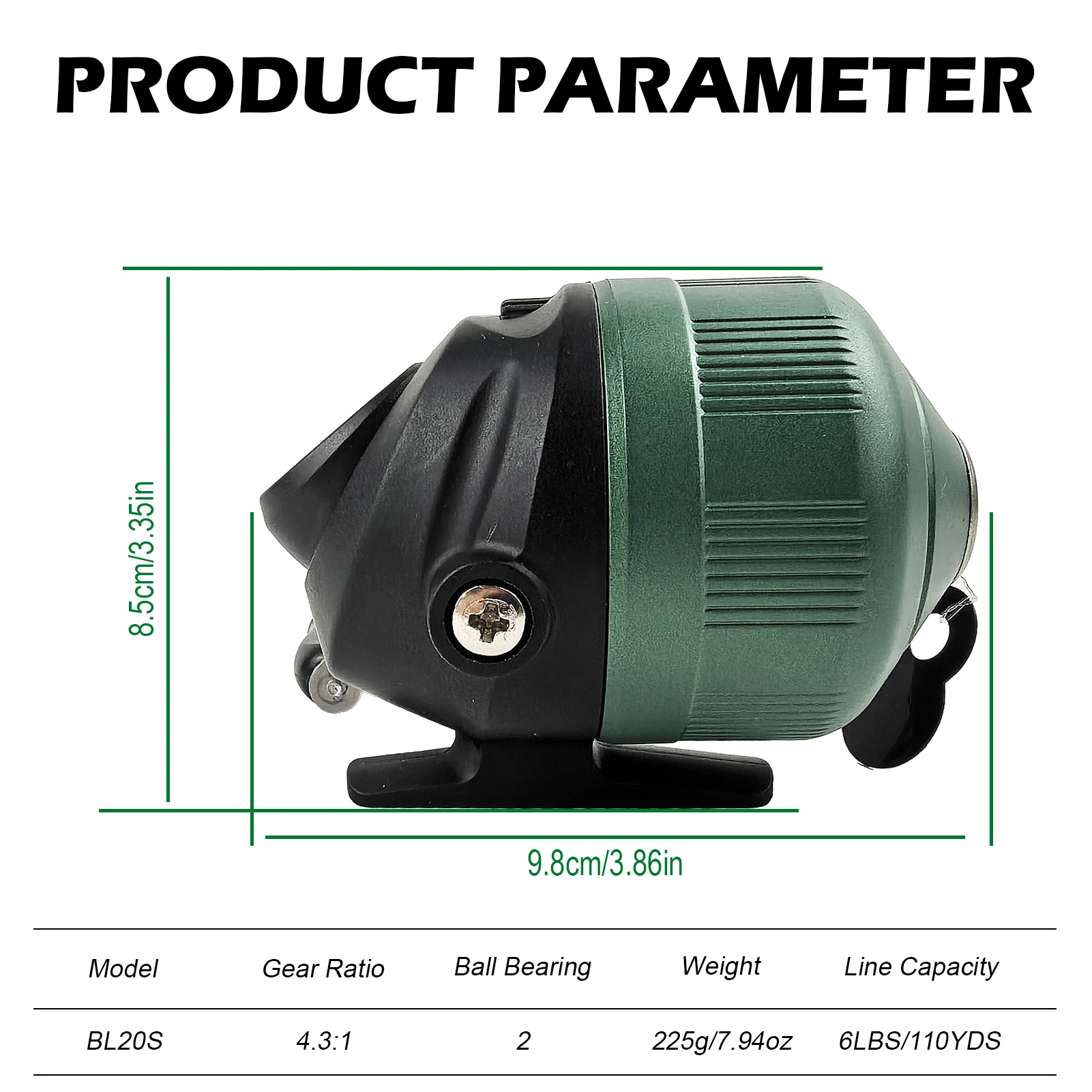 FREE FISHER Carrete Spincast con freno para agua dulce y salada