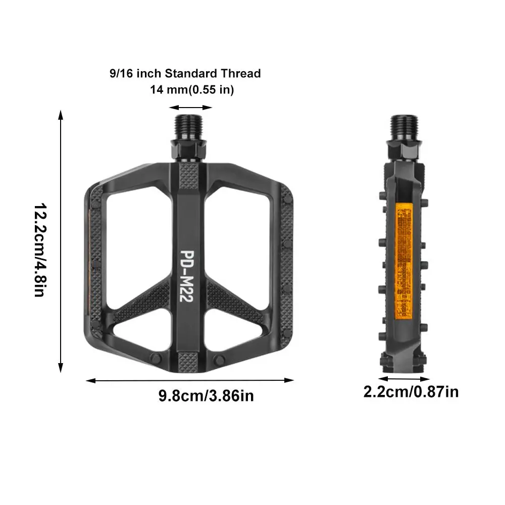 Pedales de Bicicleta Dual DU con eje acero al boro y fibra nylon - imagen 4