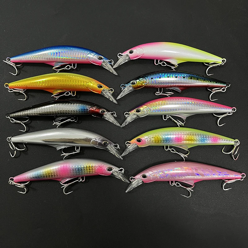 Wobbler minnow hundido long casting 120 mm – para pesca marina - imagen 3