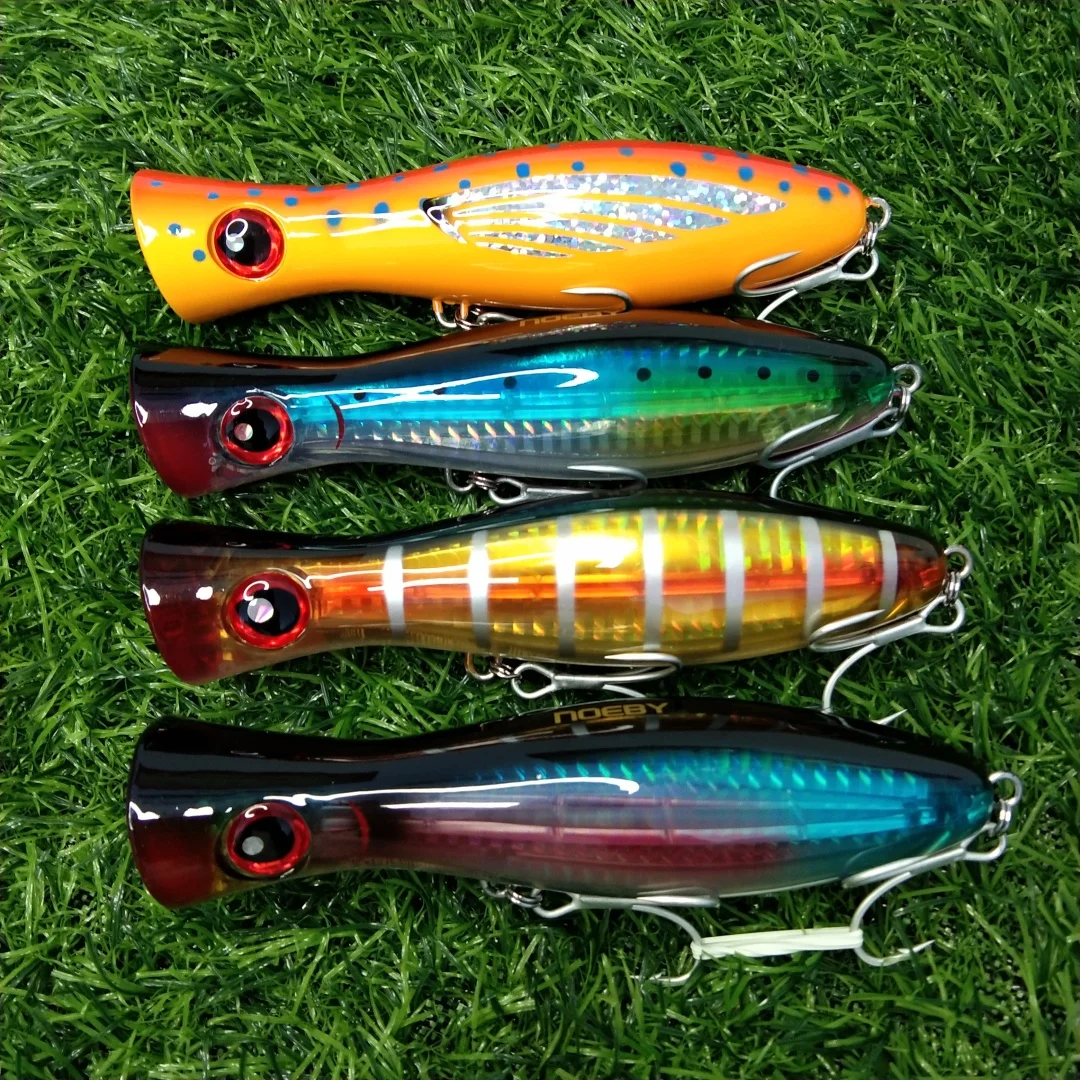 OEBY Popper de superficie para lubina multicolor – crankbait mediano - imagen 3