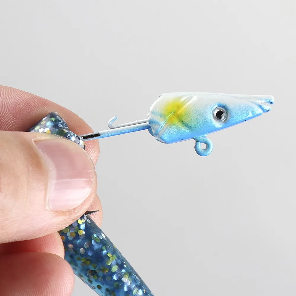 Far-cast Jig Head con anzuelo reforzado para vinilo de mar - imagen 2