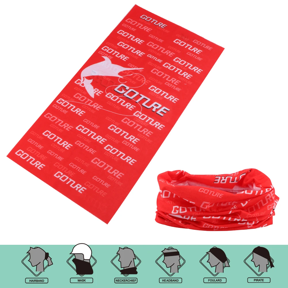 Braga de cuello Goture multifuncional roja sin costuras UV - imagen 2