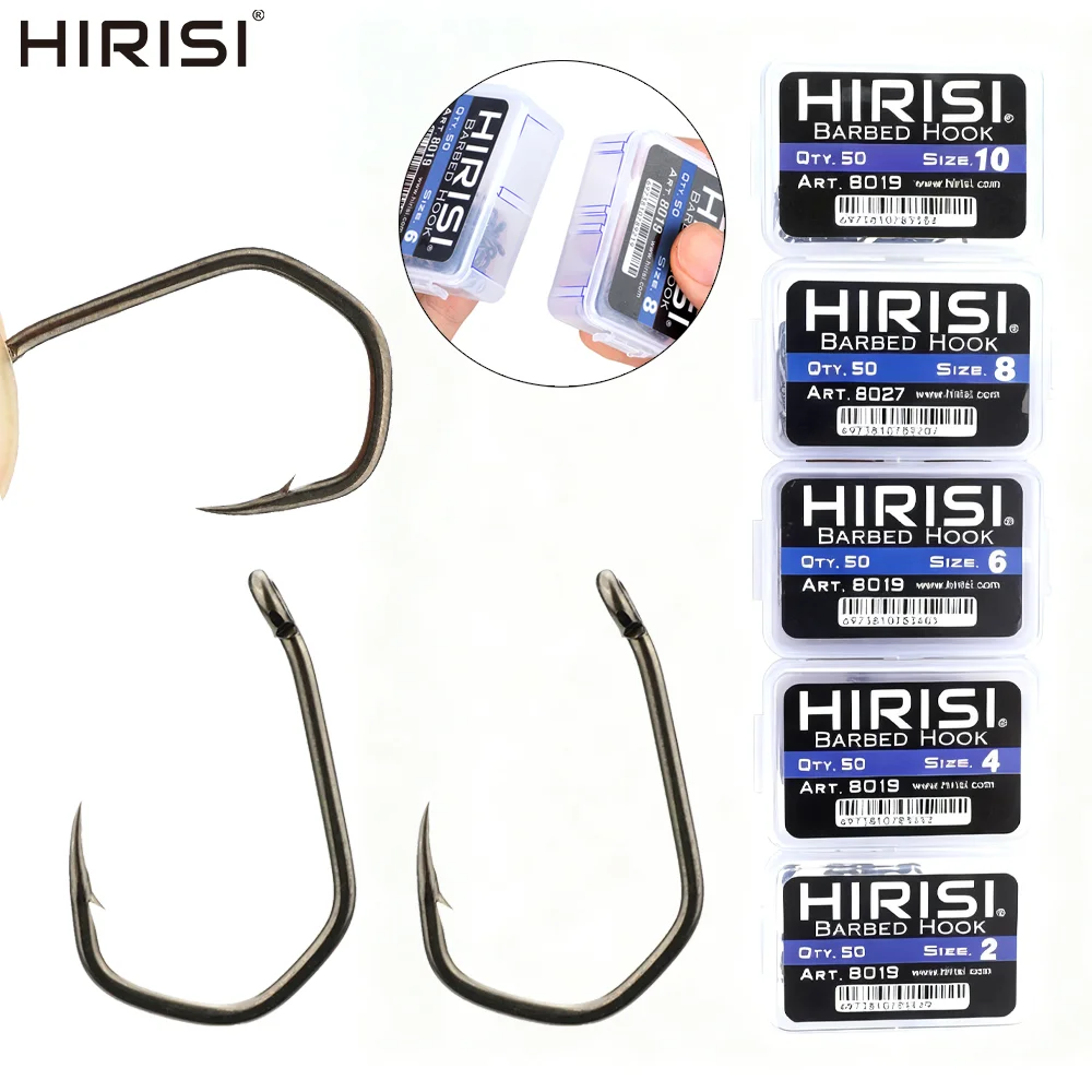 Anzuelos de carpa con púas Hirisi recubiertos PTFE, acero carbono