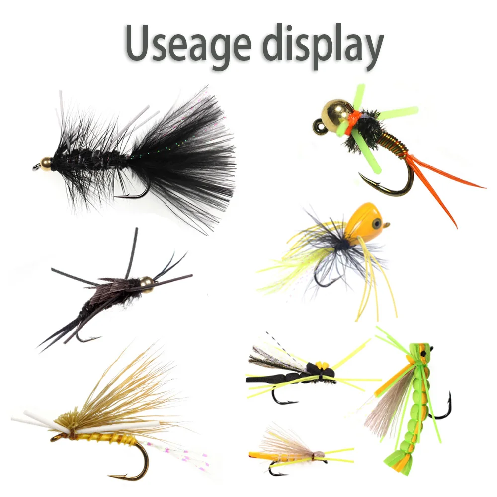 ICERIO Cuerdas redondas de goma realistas para mosca streamer