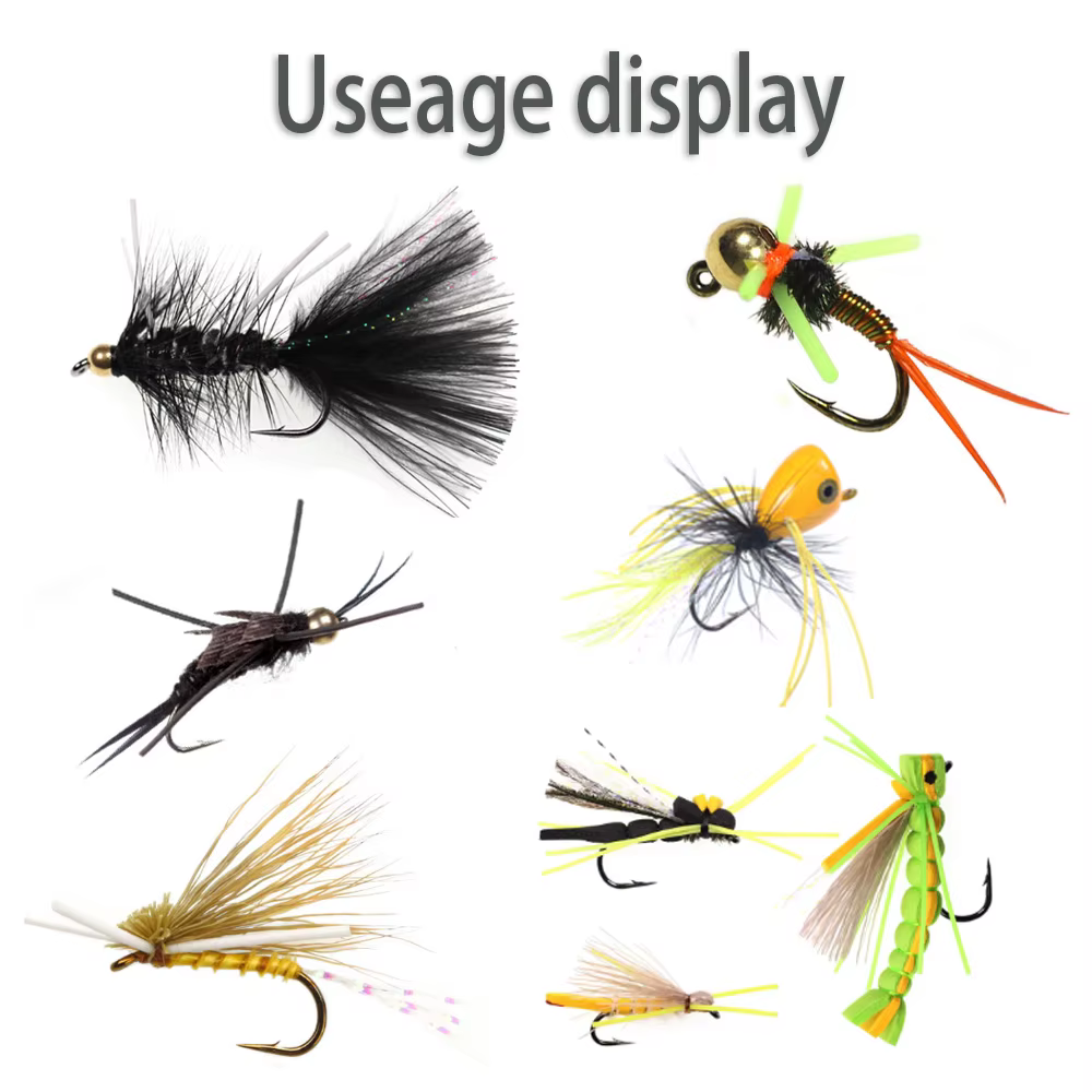 ICERIO Cuerdas redondas de goma realistas para mosca streamer