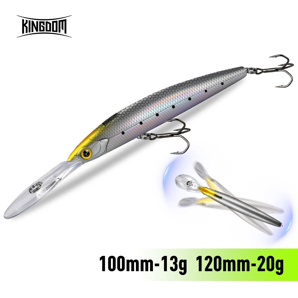 Señuelo Snake Minnow suspending KINGDOM para lubina y lucio