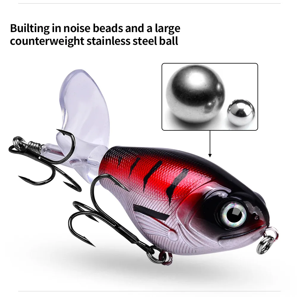 Whopper Popper Topwater para lubina: señuelo de cola giratoria - imagen 5
