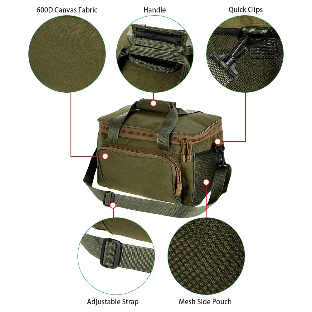 Bolsa de señuelos rígida Oxford para cintura y hombro, cuadrada - imagen 3