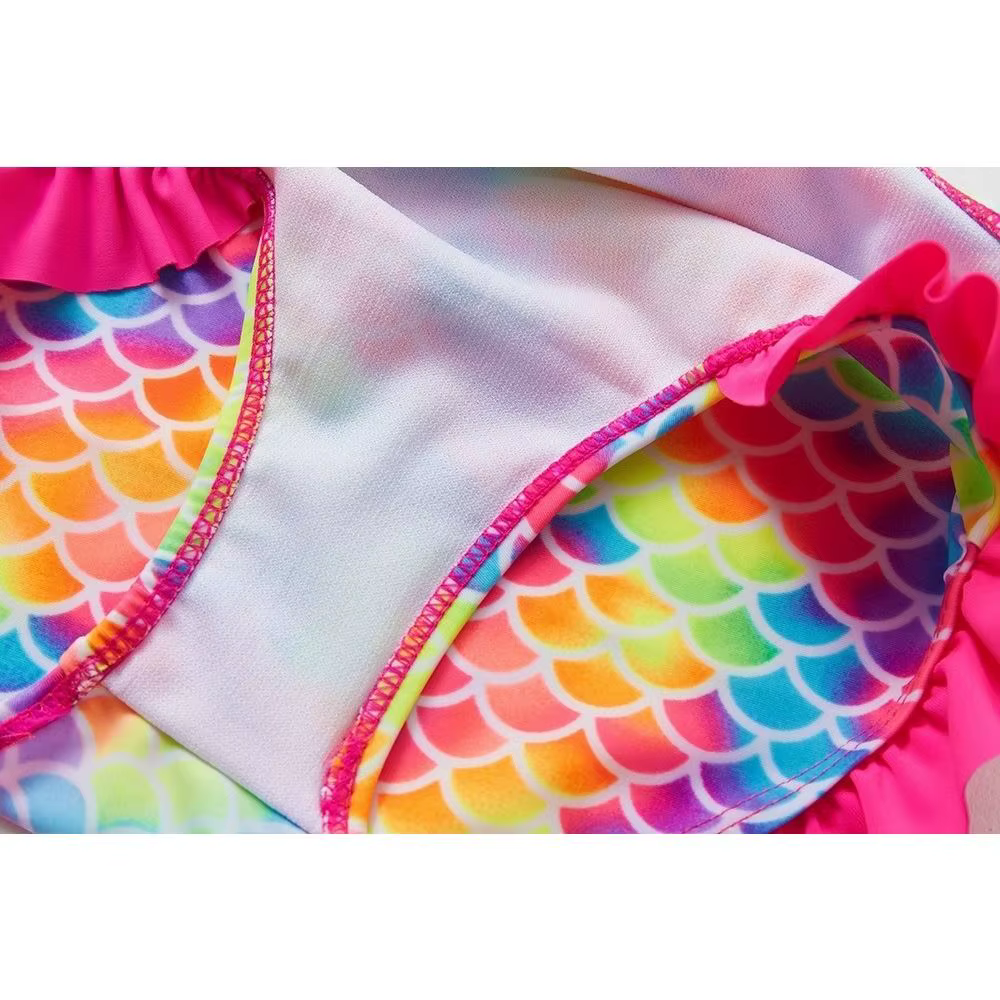 Traje de baño niños una pieza cintura alta diseño hueco escamas - imagen 5