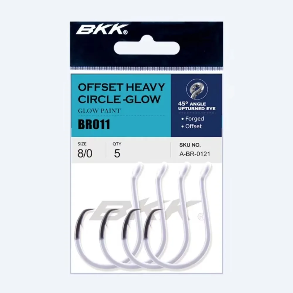 BKK Offset Glow Circle Ganchos lubina a rayas – Agua dulce y salada