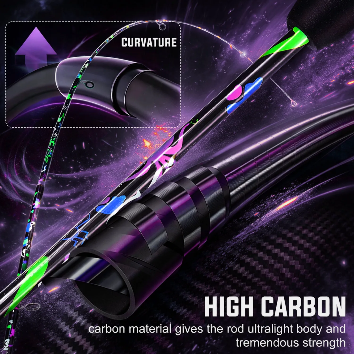 Sougayilang combo caña y carrete giratorio ultraligera carbono - imagen 3