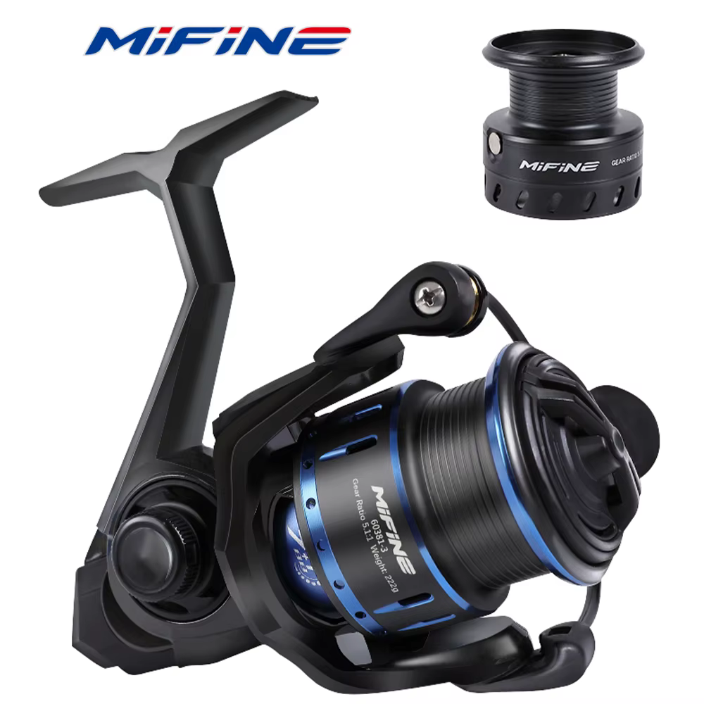 MIFINE Tech 201G – Carrete spinning carbono ligero agua dulce mar