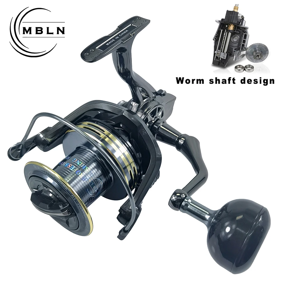 Carrete de pesca MBLN 16000 con cuerpo de aleación de aluminio