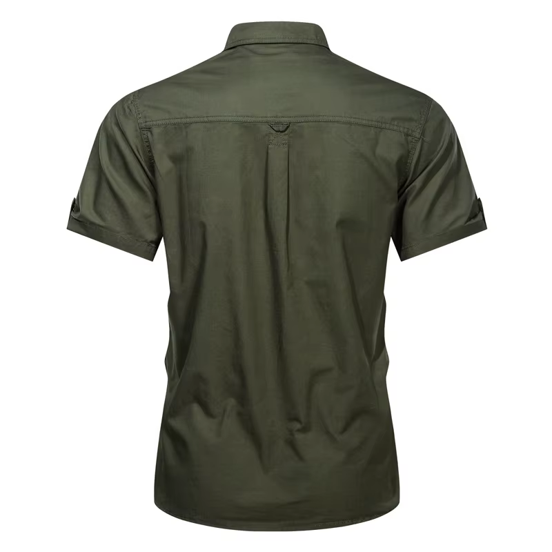 Camisa de Pesca Manga Corta Hombre Algodón Premium Estampado - imagen 5