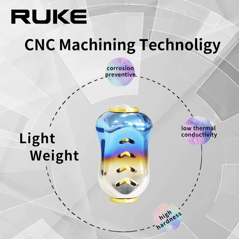 Mango de Carrete Ruke Aluminum 35mm 8,8g – 2 Rodamientos - imagen 4