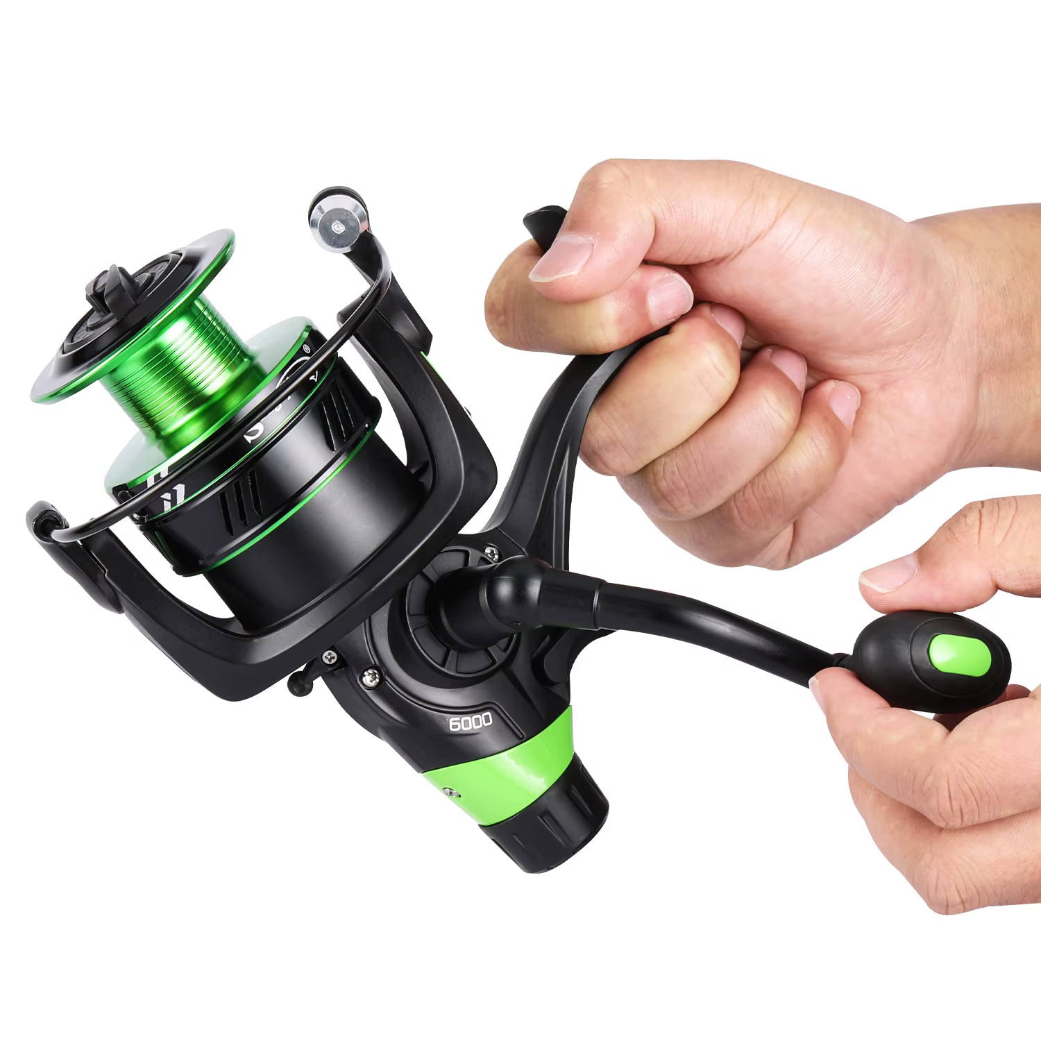 Sougayilang Carrete Giratorio de Aluminio para Pesca en Agua Salada - imagen 2
