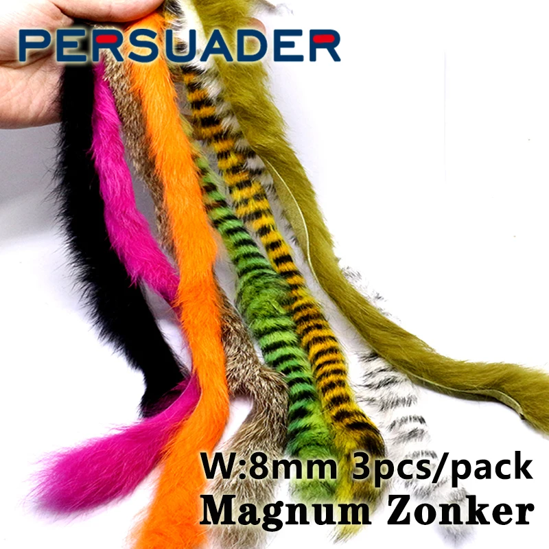 Piel de conejo Zonker Magnum para atado de moscas – genuina - imagen 3